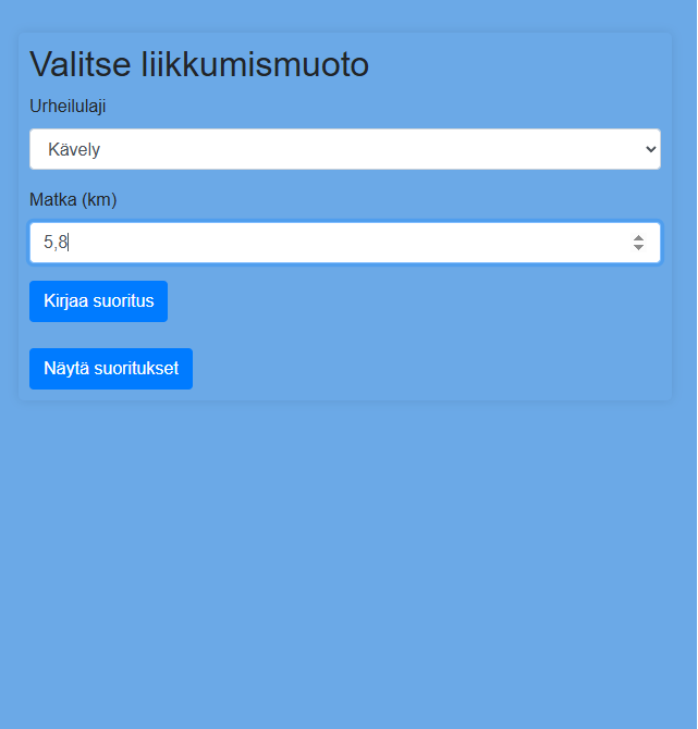 Tietojen kirjaamisikkuna