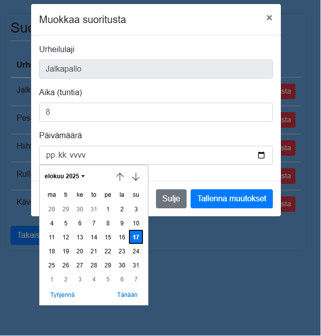 Suoritusten näyttö